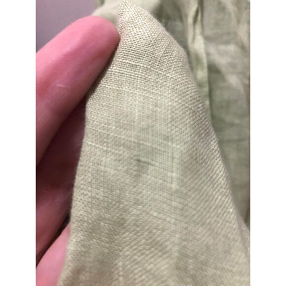 Oh Seven Days Embroidered Linen Green Lagenlook Shirt Dress, Embroidered, OS - Picture 4 of 9